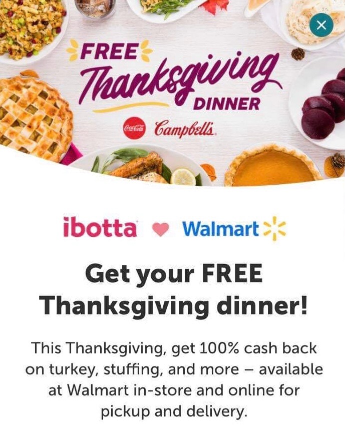 Free Thanksgiving Dinner {Ibotta} AmySaves I Pay With Coupons