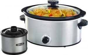 $17.99 Bella 5-qt. Slow Cooker with Dipper Stainless Steel