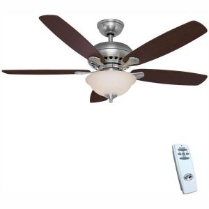 Southwind 52 in. LED Indoor Brushed Nickel Ceiling Fan with Light Kit and Remote Control