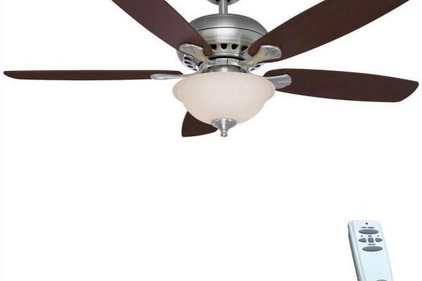 Southwind 52 in. LED Indoor Brushed Nickel Ceiling Fan with Light Kit and Remote Control