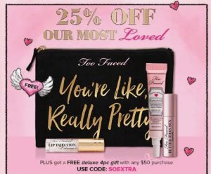 Too Faced 25% off PLUS FREE GIFT #AmySaves