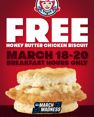 Free Honey Butter Chicken Biscuit At Wendys!