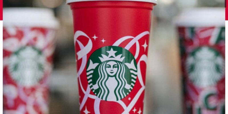 Free Reusable Holiday Cup at Starbucks 11/18