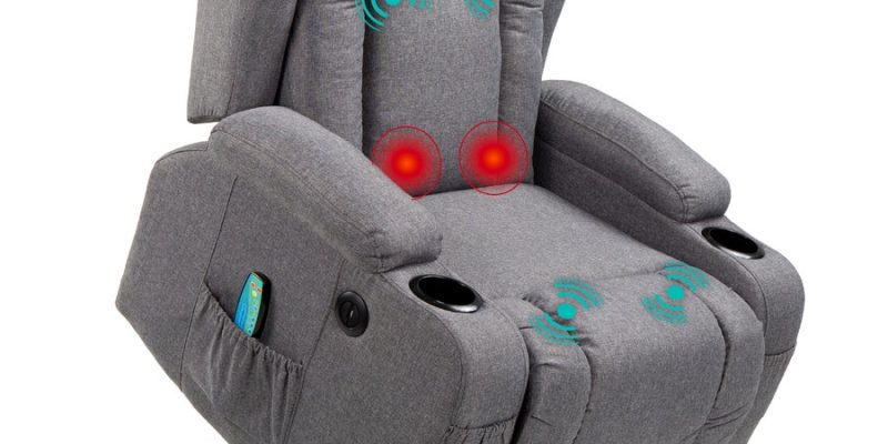 $499.99 Electric Power Lift Recliner Massage Chair With Heat, USB Port, & Cupholders