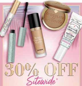 Too Faced 30% off Sitewide Sale 